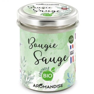 Vela Veg. Bio Aromandise 150gr*30hr Sauge-Salvia